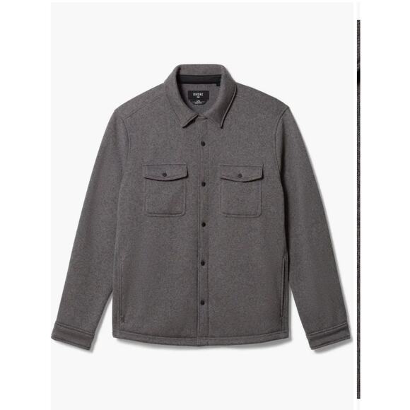 NWOT Rhone Men's Gray Fleece Shacket Jacket
